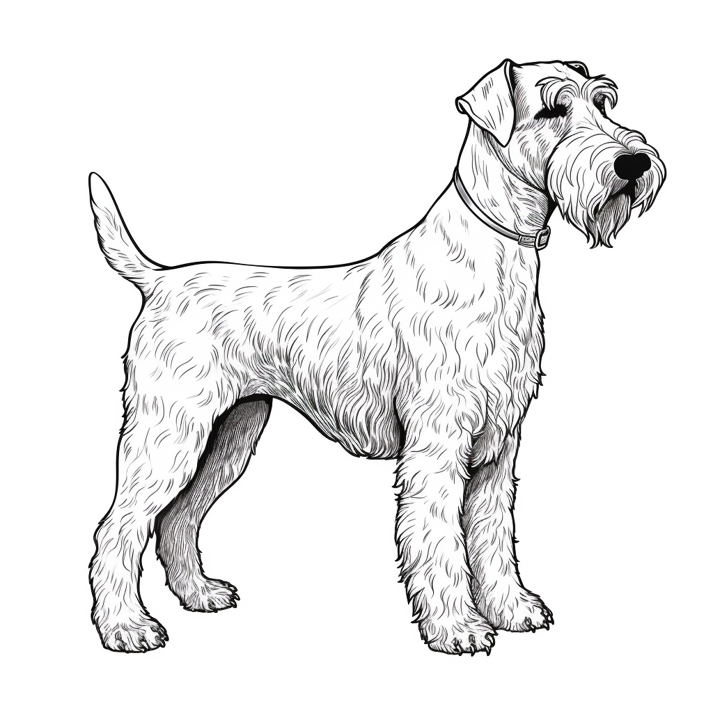 Airedale terrier dessin a colorier